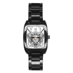 Drawing Samurai Tattoo Sketch Japanese Samurai Stainless Steel Barrel Watch by Mog4mog4