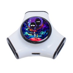Cartoon Parody In Outer Space 3-port Usb Hub by Mog4mog4