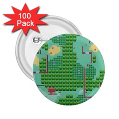 Green Retro Games Pattern 2 25  Buttons (100 Pack)  by Bakwanart