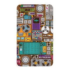 Pattern Design Art Techno Dj Music Retro Music Device Memory Card Reader (rectangular) by Bakwanart