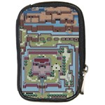 Arcade Game Retro Pattern Compact Camera Leather Case Front