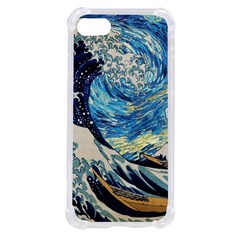 The Great Wave Of Kanagawa Painting Hokusai, Starry Night Vincent Van Gogh Iphone Se by Bakwanart