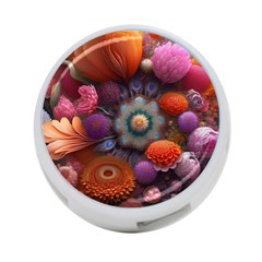 Flower Blossoms Petals Blooms 4-port Usb Hub (two Sides) by 99art