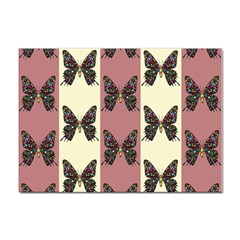 Butterflies Pink Old Ancient Texture Decorative Sticker A4 (100 Pack) by 99art
