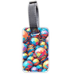 Pattern Seamless Balls Colorful Rainbow Colors Luggage Tag (two Sides) by 99art