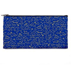 Arrows Doodles Drawing Background Sketch Direction Pencil Case by 99art