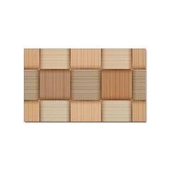 Wooden Wickerwork Texture Square Pattern Sticker (rectangular) by 99art