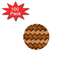 Wooden Weaving Texture 1  Mini Buttons (100 Pack)  by 99art