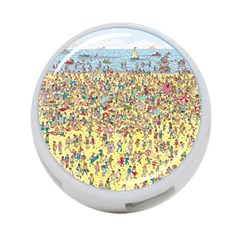 Waldo Cartoon Where s Wally Water Sky Sea Day Nature 4-port Usb Hub (two Sides) by 99art