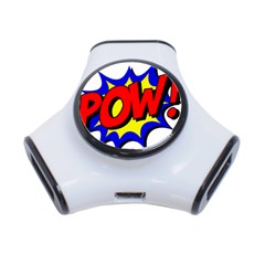 Pow Comic Comic Book Fight 3-port Usb Hub by 99art
