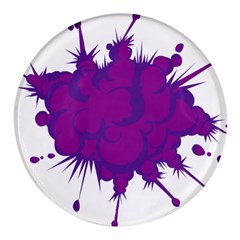 Explosion-firecracker-pyrotechnics Round Glass Fridge Magnet (4 Pack) by 99art