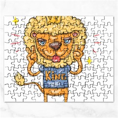 Animation-lion-animals-king-cool Rectangular Jigsaw Puzzl by 99art