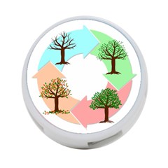 Seasons-of-the-year-year-tree 4-port Usb Hub (two Sides) by 99art