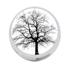 Tree-silhouette-winter-plant 4-port Usb Hub (two Sides) by 99art