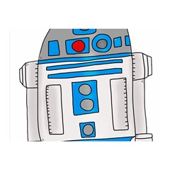 Technology-clip-art-r2d2 Two Sides Premium Plush Fleece Blanket (mini) by 99art