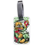 Scooter-motorcycle-graffiti Luggage Tag (two sides) Front
