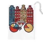 Amsterdam Graphic Design Poster Illustration Drawstring Pouch (5XL) Front