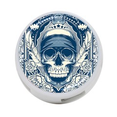 Skull Drawing 4-port Usb Hub (two Sides) by 99art