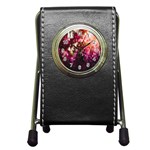 Pink Flower Pen Holder Desk Clock Front