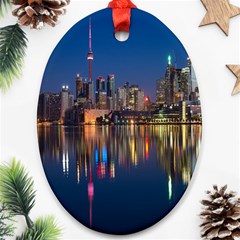 Seaside River Oval Ornament (two Sides) by artworkshop