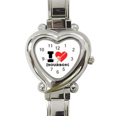 I Love Bourbon  Heart Italian Charm Watch by ilovewhateva