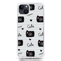 Cute Cameras Doodles Hand Drawn Iphone 14 Plus Tpu Uv Print Case by Cowasu
