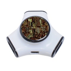 New York City Nyc Skyscrapers 3-port Usb Hub by Cowasu