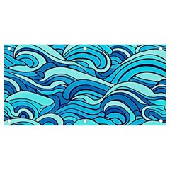 Pattern Ocean Waves Blue Nature Sea Abstract Banner And Sign 4  X 2  by danenraven