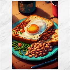 Breakfast Egg Beans Toast Plate Canvas 12  X 18  by Ndabl3x