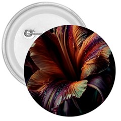 Flower Orange Lilly 3  Buttons by Ndabl3x