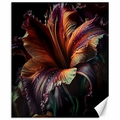 Flower Orange Lilly Canvas 8  X 10  by Ndabl3x
