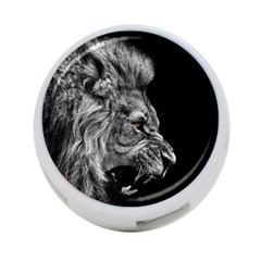 Angry Male Lion Roar 4-port Usb Hub (one Side) by Wav3s