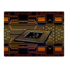 Processor Cpu Board Circuit Two Sides Premium Plush Fleece Blanket (mini) by Wav3s