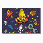 Vector Flat Space Design Background With Text Postcards 5  x 7  (Pkg of 10) Front