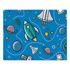 About-space-seamless-pattern Two Sides Premium Plush Fleece Blanket (large) by Wav3s