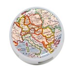 Map Europe Globe Countries States 4-Port USB Hub (One Side) Front