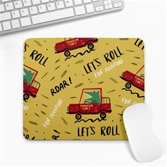 Childish-seamless-pattern-with-dino-driver Large Mousepad by Vaneshart