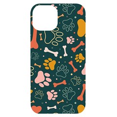 Dog Paw Colorful Fabrics Digitally Iphone 14 Black Uv Print Case by Wav3s
