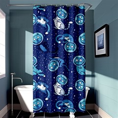 Cat Spacesuit Space Suit Astronaut Pattern Shower Curtain 36  X 72  (stall)  by Wav3s