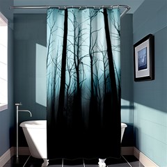 Tree Night Dark Forest Shower Curtain 36  X 72  (stall)  by Vaneshop