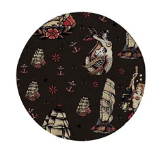 Vintage Tattoos Nautical Mini Round Pill Box by Vaneshop