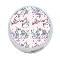Cartoon Cat Cute Animal Design Drawing Illustration Kawaii 4-port Usb Hub (one Side) by Grandong