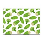 Vegetable Pattern With Composition Broccoli Sticker A4 (10 pack) Front