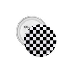Black White Checker Pattern Checkerboard 1 75  Buttons by Cowasu