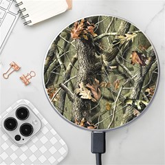 Realtree Camo Seamless Pattern Wireless Fast Charger(white) by Cowasu