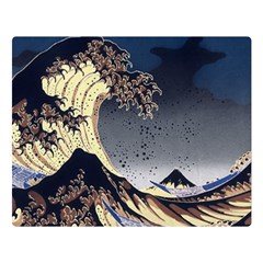 The Great Wave Off Kanagawa Japan Japanese Waves Premium Plush Fleece Blanket (large) by Cowasu
