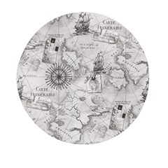 Vintage Cartography Atlas Nautical Map Mini Round Pill Box (pack Of 5) by Cowasu