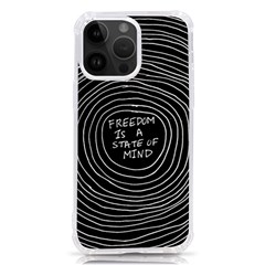 Psychedelic Art Freedom Is A State Of Mind Trippy Quotes Iphone 14 Pro Max Tpu Uv Print Case by Bangk1t