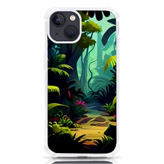 Rainforest Jungle Cartoon Animation Background Iphone 13 Tpu Uv Print Case by Ndabl3x