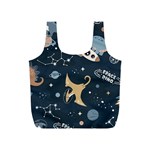 Space Theme Art Pattern Design Wallpaper Full Print Recycle Bag (S) Front